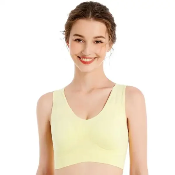 S-7XL Plus Size Thin Non-underwire Bra Zero Bondage Women's UnderwearSports Yoga Wireless Vest Seamless adjustable Brassiere 23