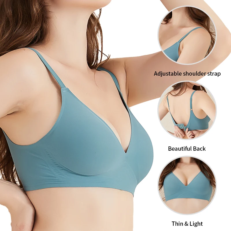 Seamless Bras for Woman Wireless Underwear Sleep Removable Padded Bralette One Piece Brassiere No Wire Comfortable 1