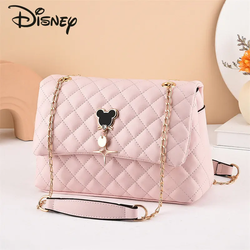 Disney Mickey New Chain Women's Bag Fashion High Quality Women's Shoulder Bag Classic Solid Color Versatile Women's Handbag 1