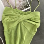 Heliar Women Pleated Strapy Camisoles Female Slim Crop Tops Knitted Sexy Tops For Women Cloth 2024 Summer 1