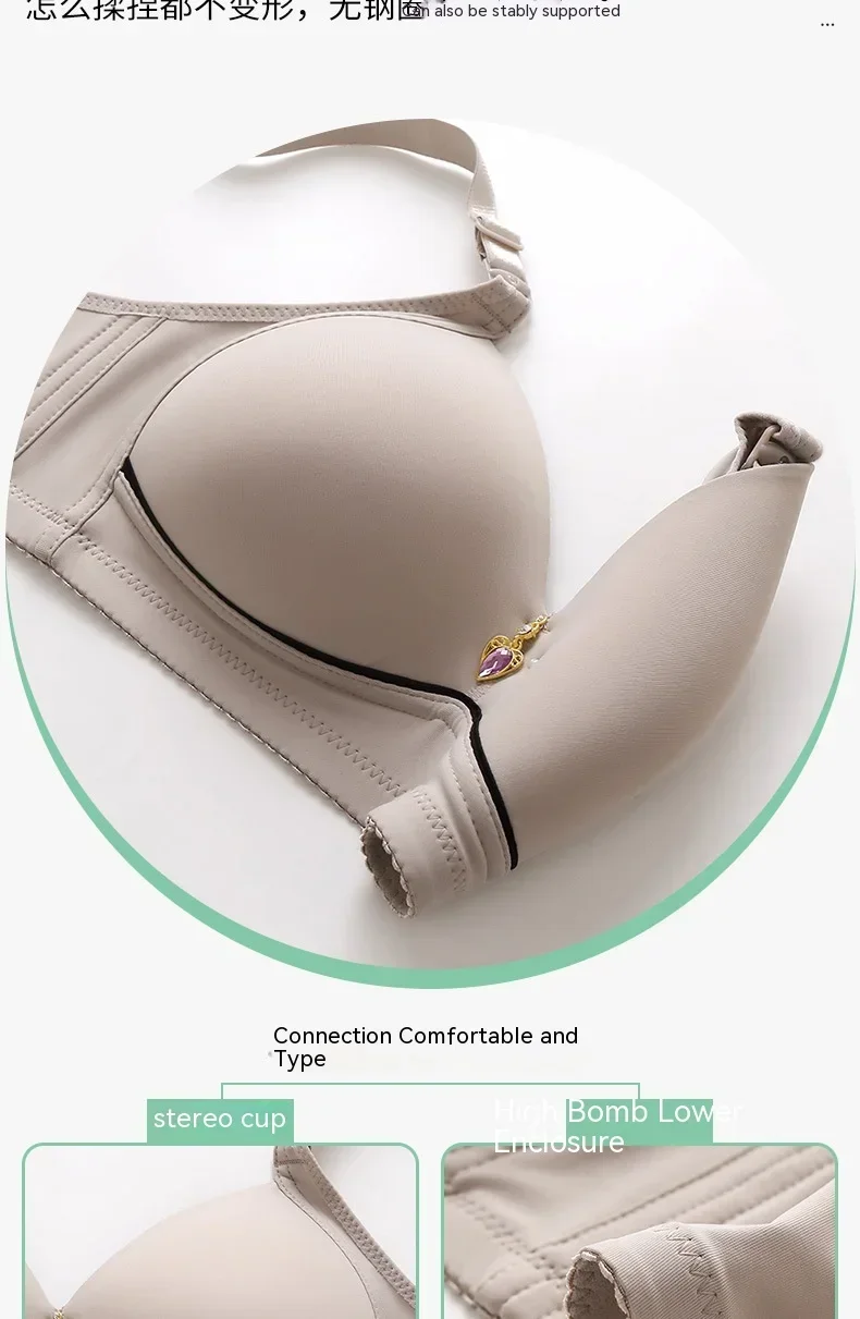 Women’s push-up wireless bra with adjustable straps, breathable fabric, and back closure—designed for daily comfort, support, and seamless wear.