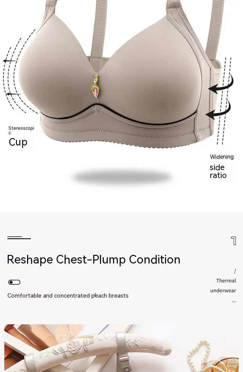 Women’s push-up wireless bra with adjustable straps, breathable fabric, and back closure—designed for daily comfort, support, and seamless wear.