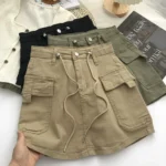 High Waist Denim Hip-covering Skirt for Women 2024 Summer Korean Version Retro Versatile Slimming Short Skirt 1