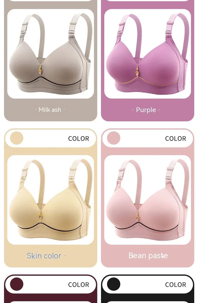 Women’s push-up wireless bra with adjustable straps, breathable fabric, and back closure—designed for daily comfort, support, and seamless wear.