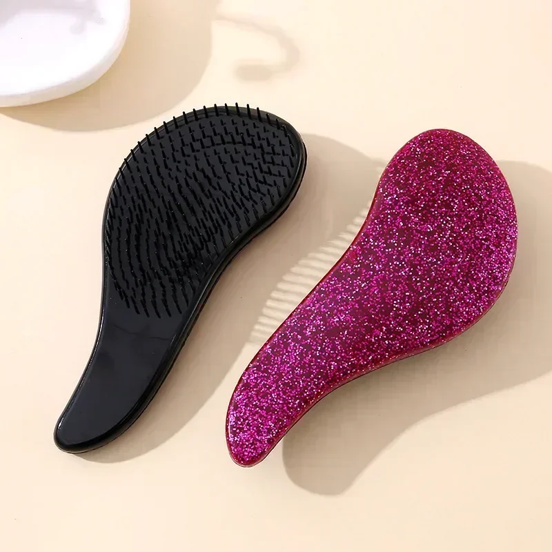 Anti Static Massage Hair Brush Tangles Detangle Shower Massage Hairbrush Comb Salon Hair Styling Tool Magic Handle Comb 1