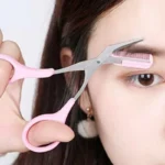 Eyebrow Trimmer Scissor Beauty Products for Women Eyebrow Scissors  with Comb Stainless Steel Makeup Tools Beauty Scissors 1