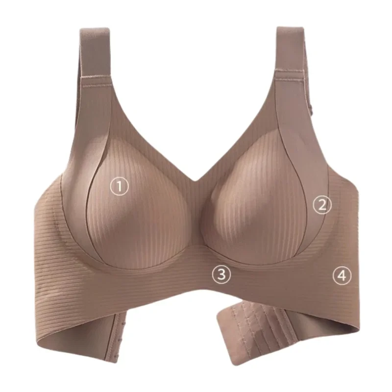 Women’s black push up bra with padded cups, underwire lift, and deep V plunge design – comfortable everyday t-shirt and sexy lingerie bra