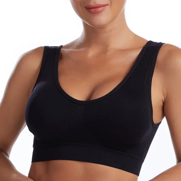 S-7XL Plus Size Thin Non-underwire Bra Zero Bondage Women's UnderwearSports Yoga Wireless Vest Seamless adjustable Brassiere 1