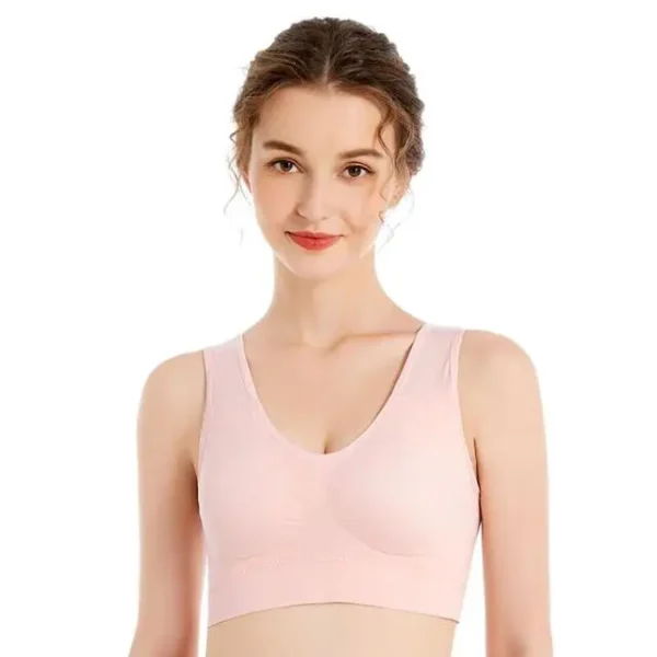 S-7XL Plus Size Thin Non-underwire Bra Zero Bondage Women's UnderwearSports Yoga Wireless Vest Seamless adjustable Brassiere 19