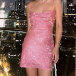 Sequins Backless Bodycon Mini Dress Party Cloth