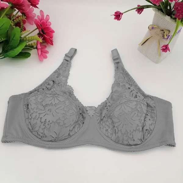 Sexy Lingerie Cotton Lined Push Up Hollow Out Floral Lace Bra Female Gather B C D E Cup Solid Brassiere Plunge Bra 36-42 C17 11