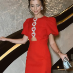 Red Ladies Elegant Party Dress