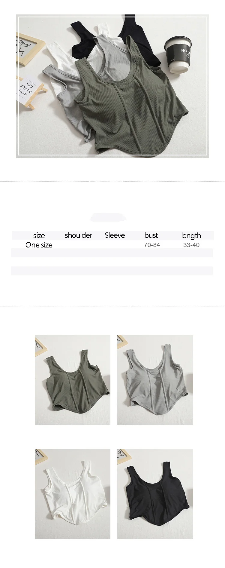 Y2K sports crop top for women with built-in bra pad, cotton knit fabric, sleeveless camis style, irregular hem; ideal for summer workouts and streetwear