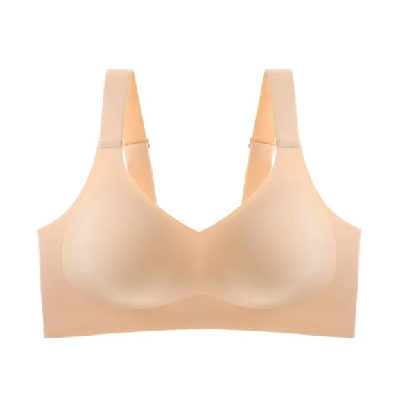 Beautiful Back Large Size Soft Support Push-up Bra For Women, Seamless One-piece, Wire-free, Adjustable Sports Thin Bra 7