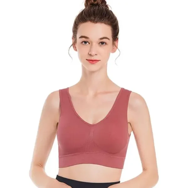 S-7XL Plus Size Thin Non-underwire Bra Zero Bondage Women's UnderwearSports Yoga Wireless Vest Seamless adjustable Brassiere 22