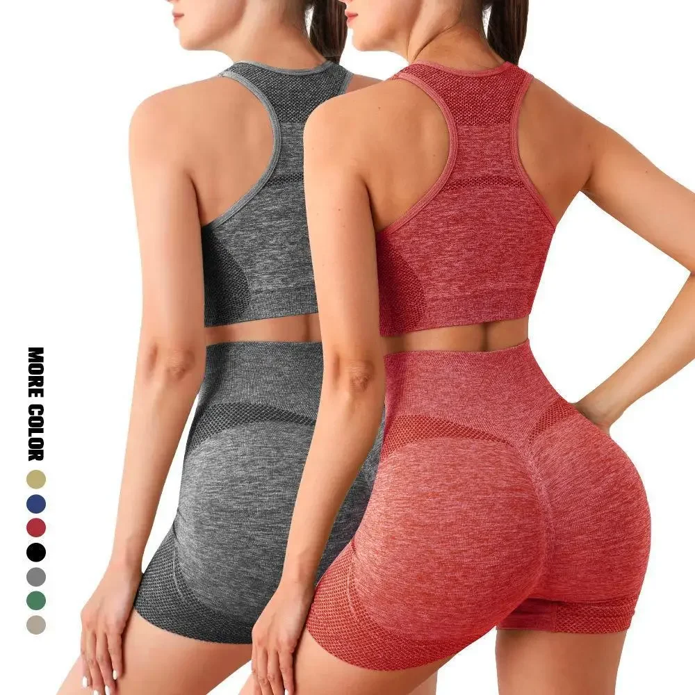 Yoga Set Gym Shorts Women Sport Bras Brassiere Workout Tops for Women Yoga Clothes Fitness Leggings Gym Set Seamless Yoga Sets 1