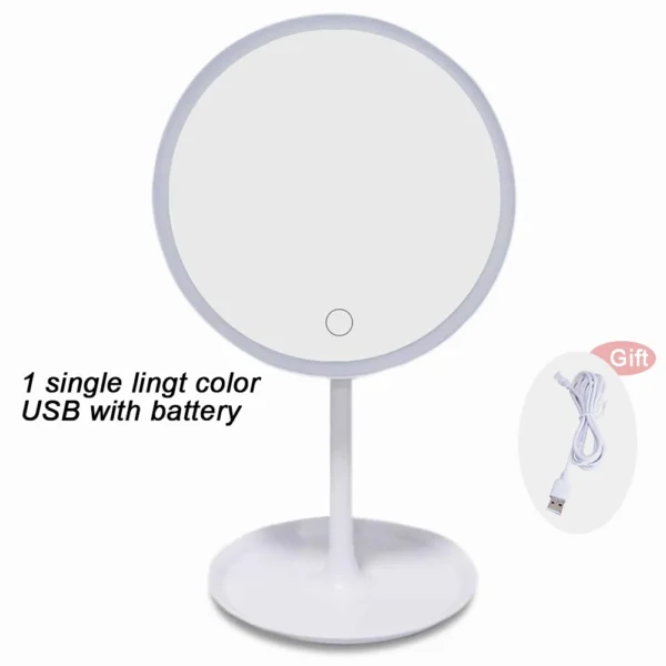 Makeup Mirror With Light  White LED Daylight Vanity Mirror Detachable/Storage Base 3 Modes Mirror With Light Gift USB Cable 11