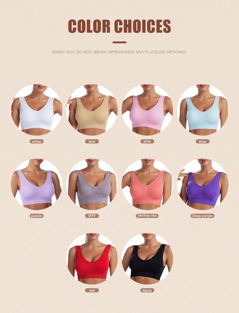 Plus size wireless sports bra with wide straps, full coverage, and breathable fabric, designed for high-impact support in workouts and everyday wear.