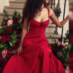 Women Red Holiday Party Dresses Split Summer Dresses